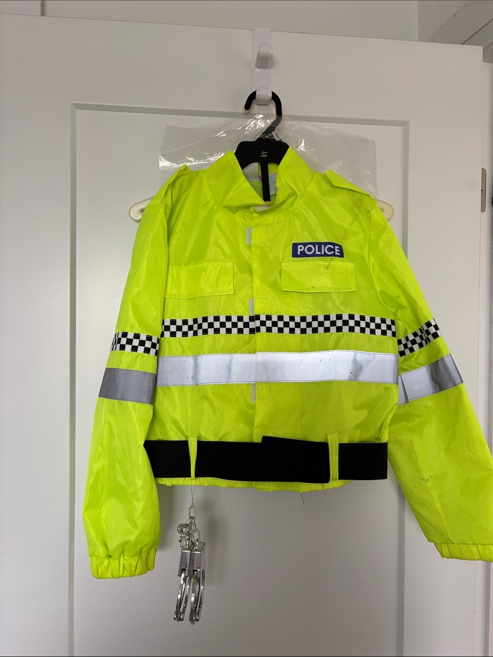 Police Neon Yellow Kids Reflective Safety Jacket